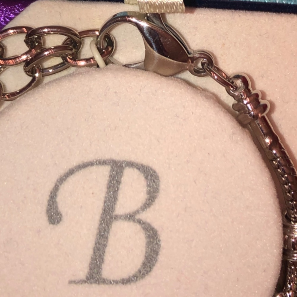 Bella Perlina Silver Art Glass SlCharm Bracelet Blue Bella Pelina - Picture 13 of 16